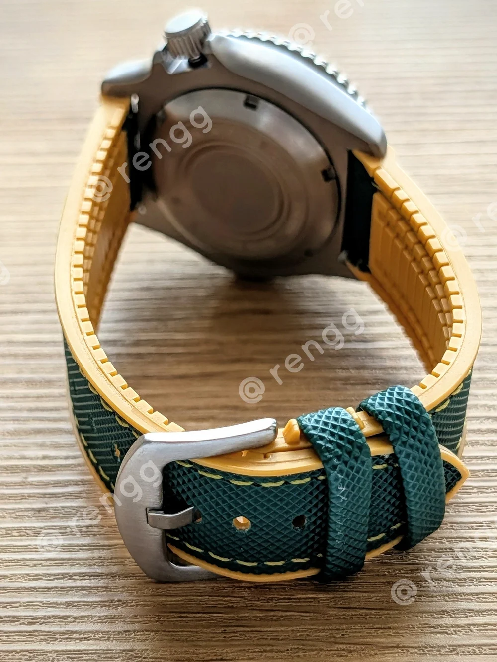 42mm Titanium GMT Seiko Men’s Green Automatic Diver Mod Watch BRAVE CRAZY COLOR